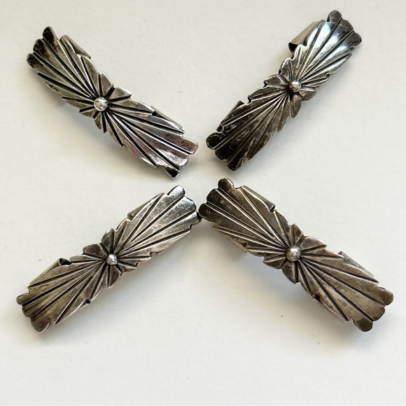 Jewelry Vintage Native American Sterling Silver Shoe Boot Lace Covers